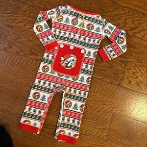 Bucees Christmas Onesie Bodysuit Pajama Size 18 Months Beaver Christmas Buc-ees